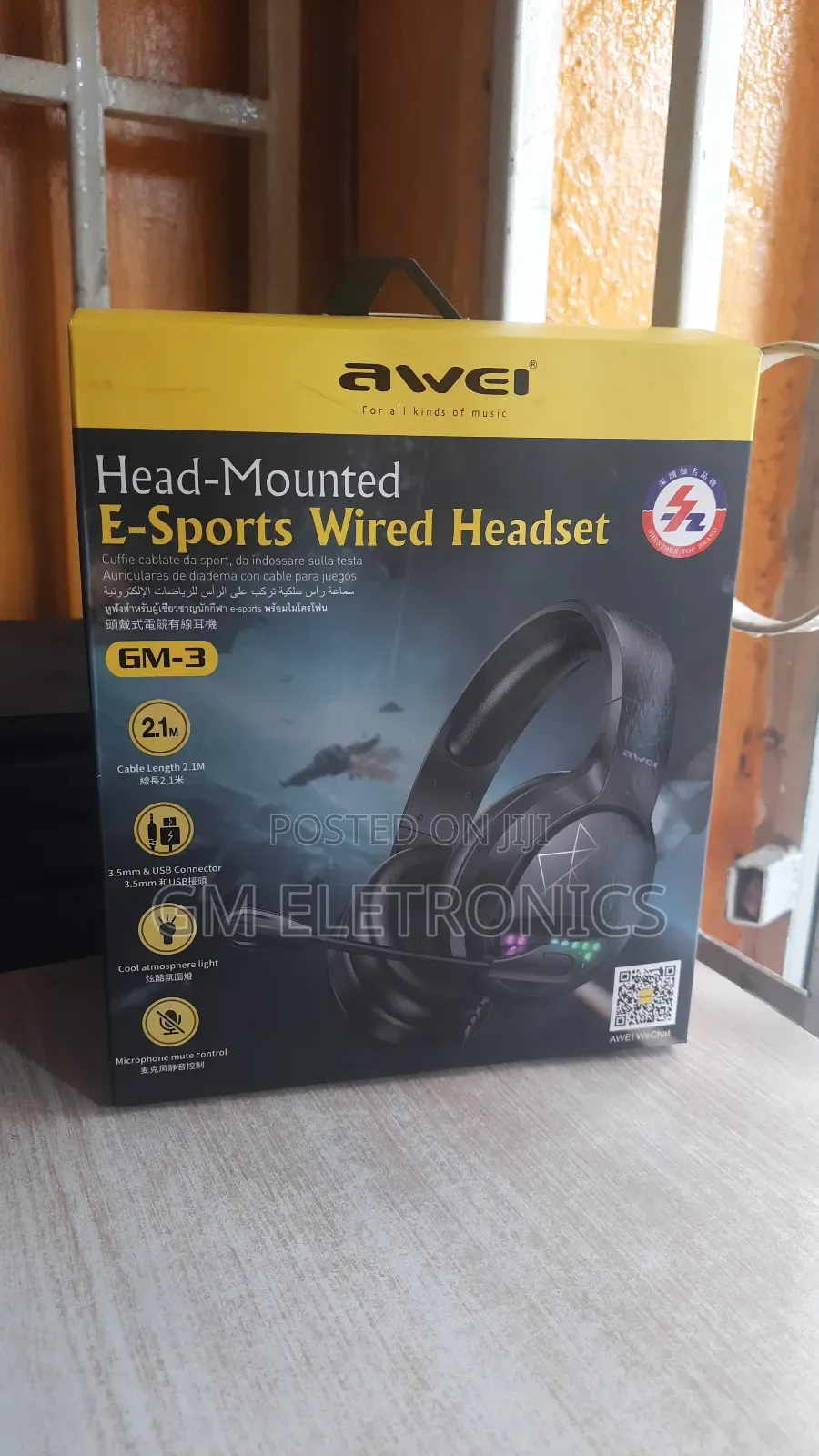 Wired Gaming Headset 7.1 Surround Sound With Microphone.