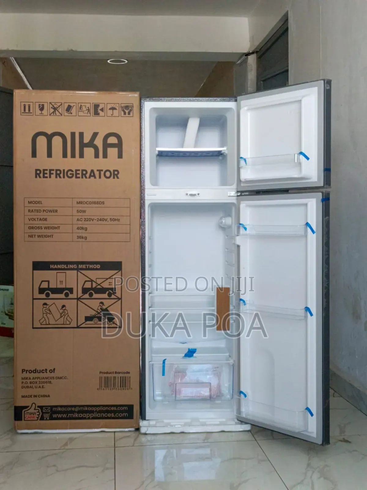 Refrigerator Mika Fridge 168litres, Mika Double Door Fridge