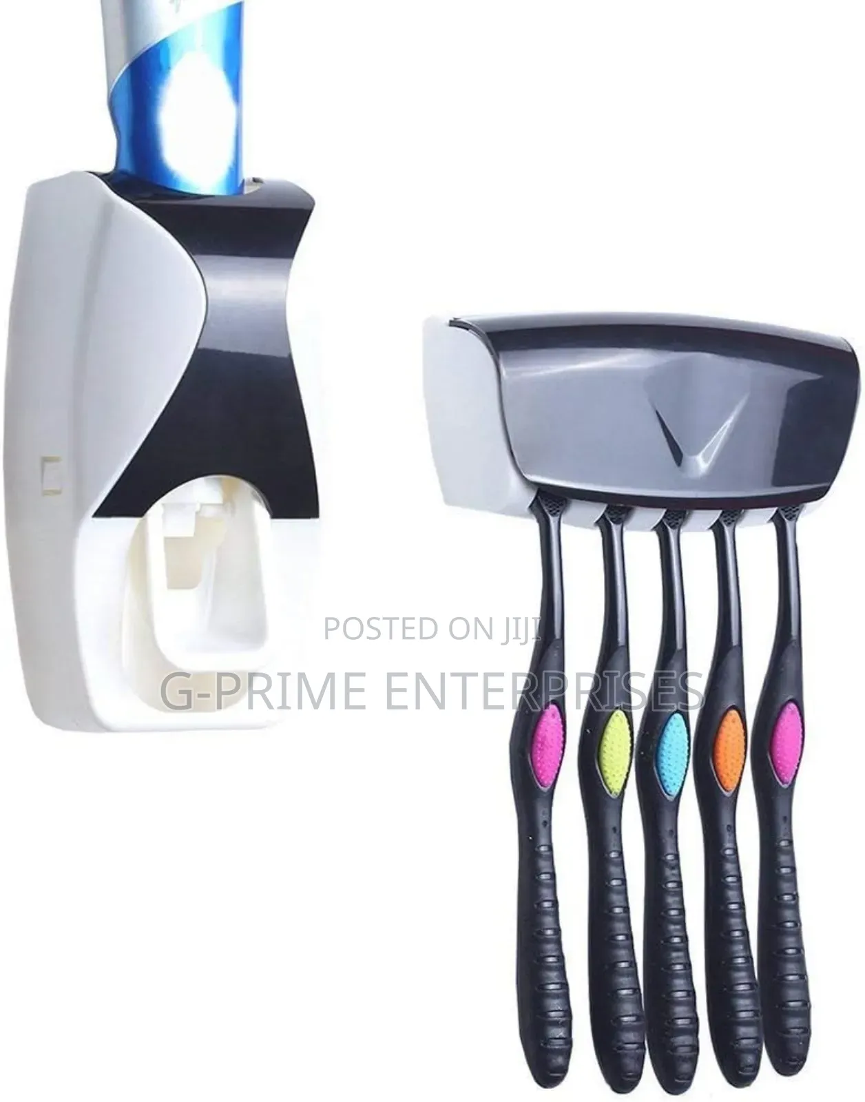 Toothpaste Dispenser With Toothbrush Holder