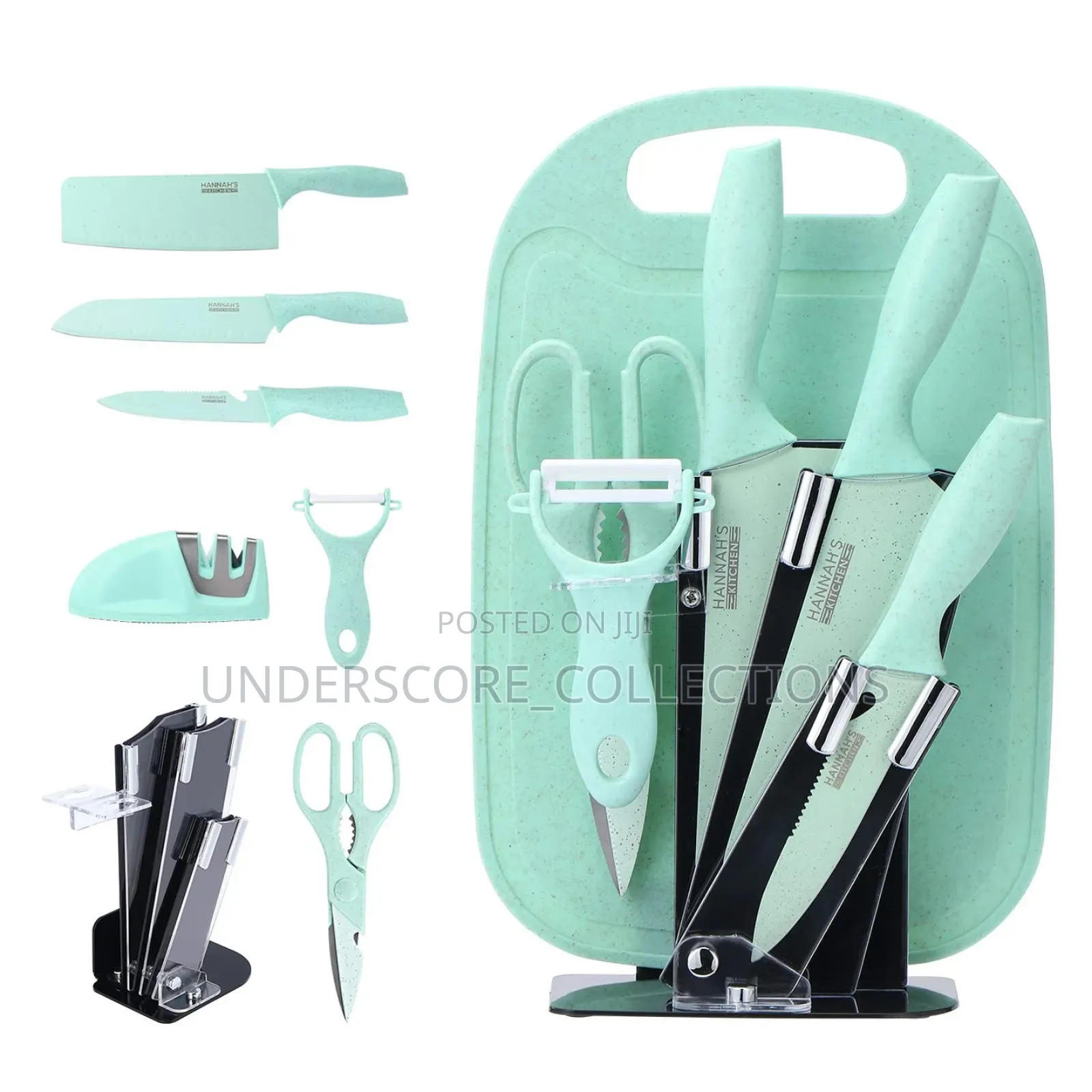 7 PCS Set Wheat Straw Kitchen Stainless Steel Accessories.
