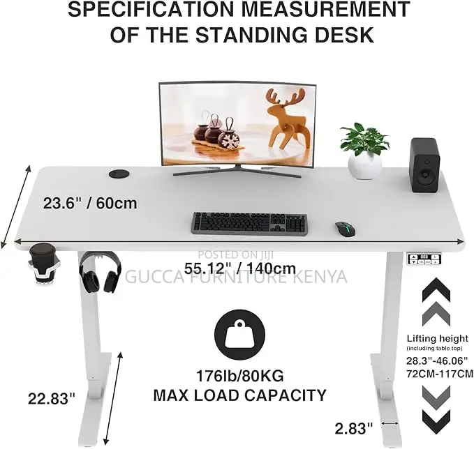 Office Tables:120cm Ergonomic Electric Standing Desk