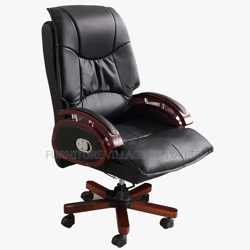Office Seat; Manager's Leather High-Back Chair