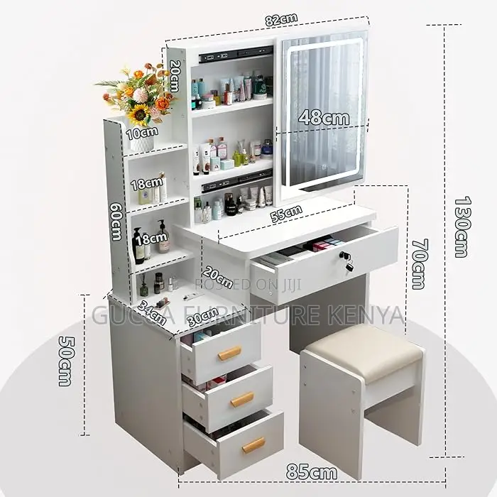 Dressers: Modern Makeup Vanity Table for Bedroom