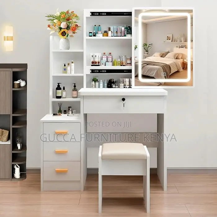 Dressers: Modern Makeup Vanity Table for Bedroom