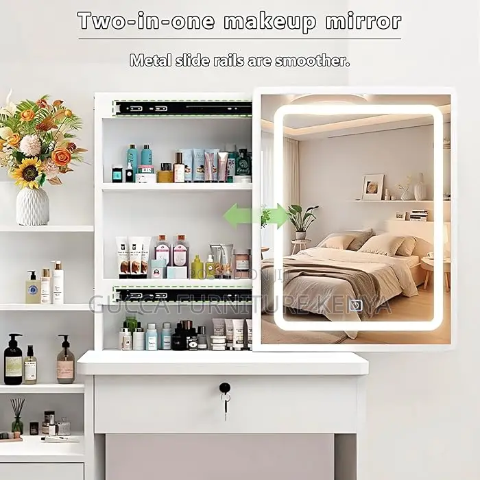 Dressers: Modern Makeup Vanity Table for Bedroom
