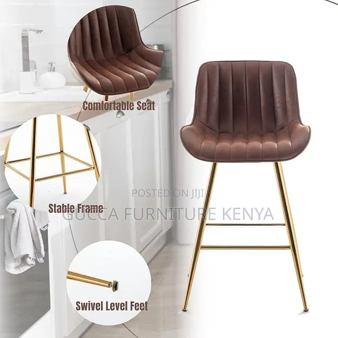 Home Chairs: Modern Upholstered Counter Height Barstool