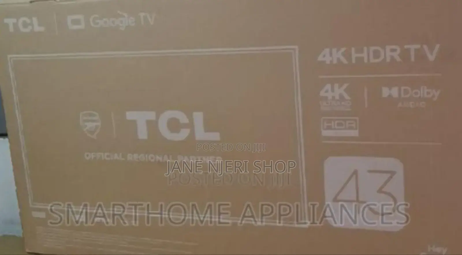 Original. 43"Smart Android TCL Tv Brand New