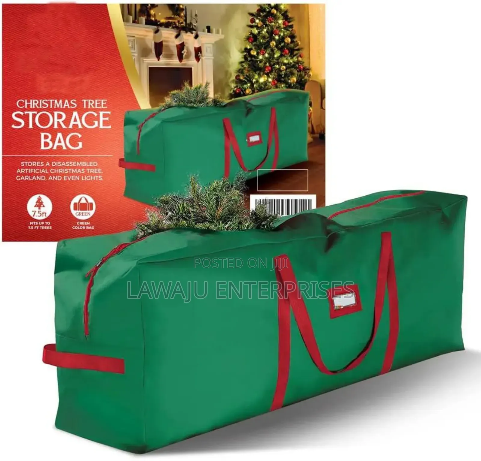 Green Christmas Tree Storage Bag