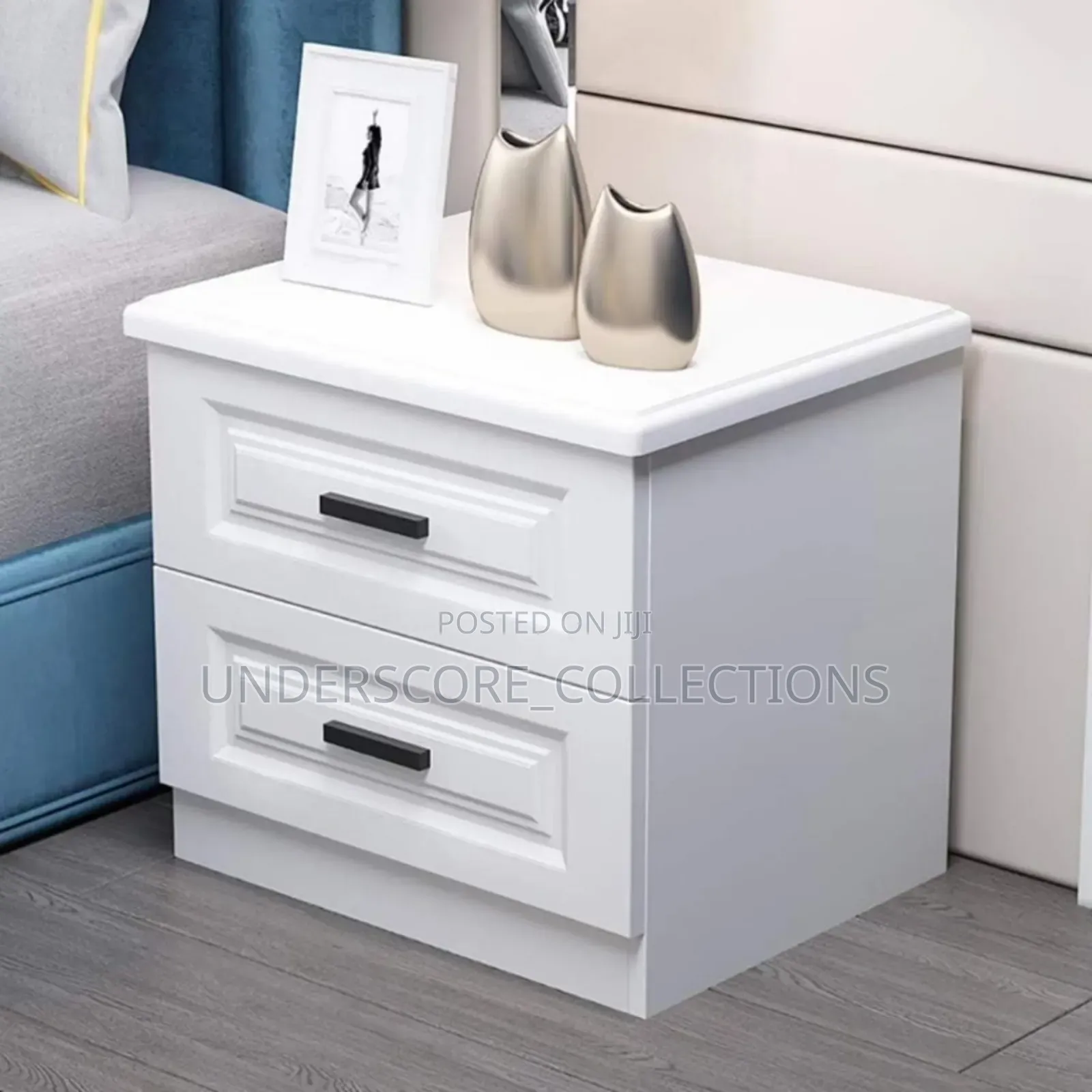 *Nordic Luxury Double Drawer Bedside Cabinet*