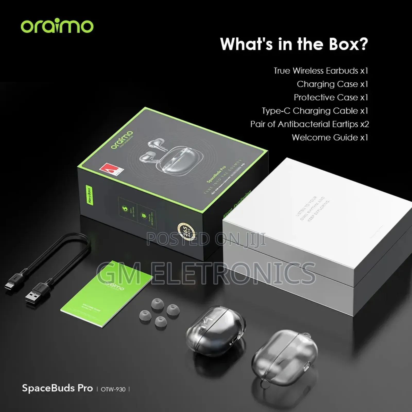 Oraimo Spacebuds Pro Hybrid ANC True Wireless Earbuds.