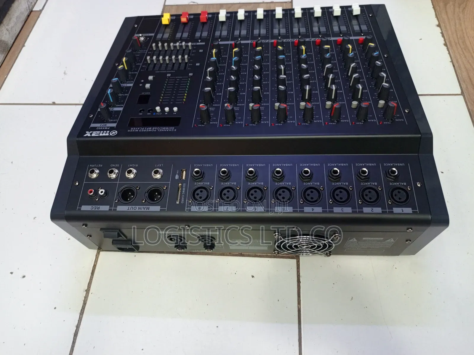 Omax Audio Powered Mixer, 8 Channel With Bluetooth and USB