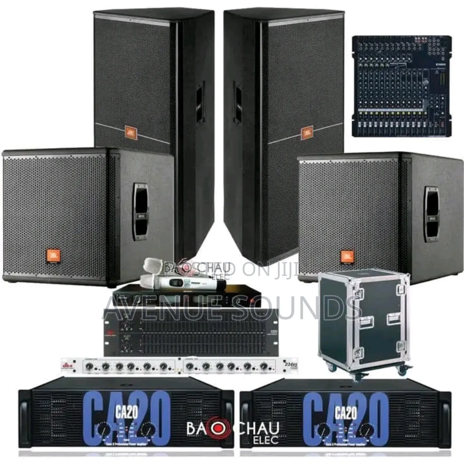 Public Address Sound System Loudspeakers With Amplifiers