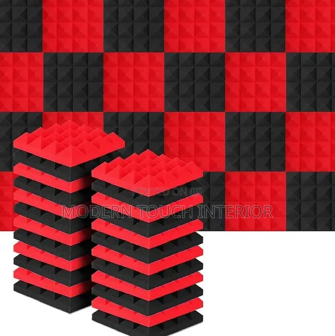 Red Wall Soundproof Panels
