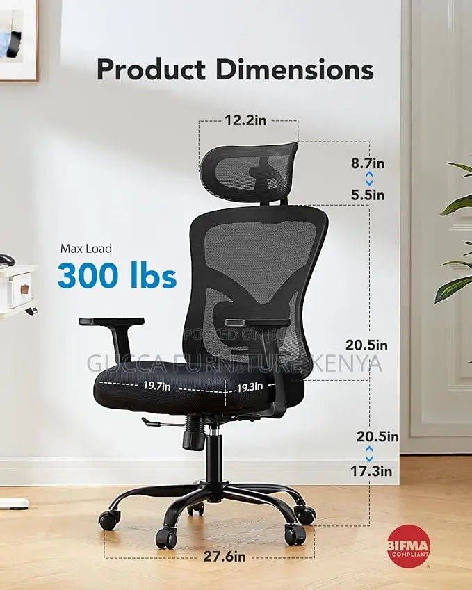 Office Chairs: Ergonomic Mesh High Back Computer Chair