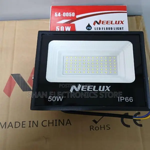 White Security Light Neelux Ip 50 Watts Electric Floodlight