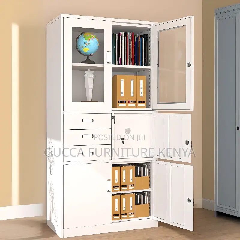Cabinets: Casual Steel Storage Cabinet With Safe