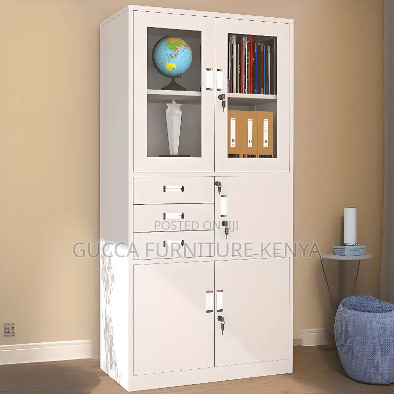 Cabinets: Casual Steel Storage Cabinet With Safe