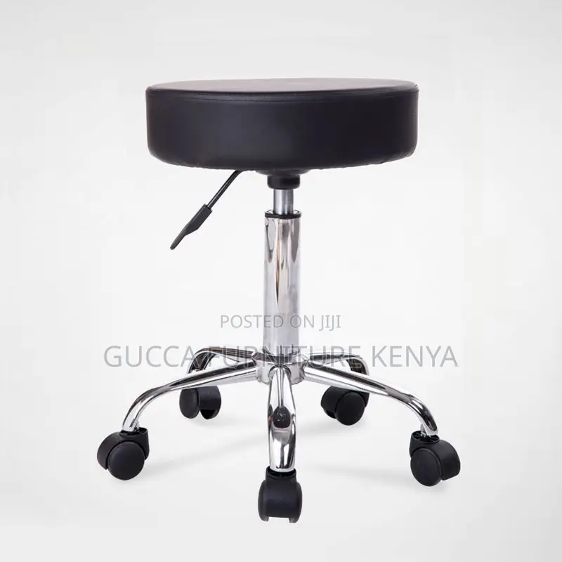 Home Chairs: Modern Adaptable Height Round Top Barstool