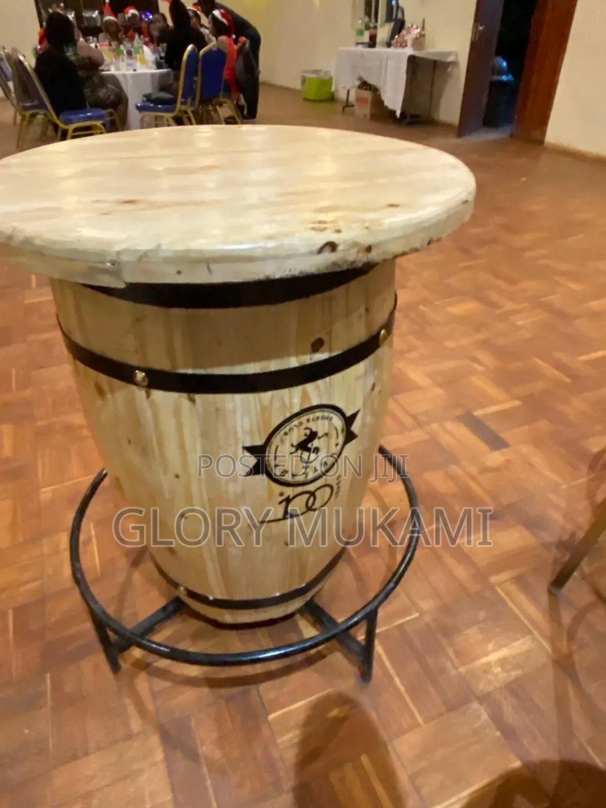 Wooden Table Barrel