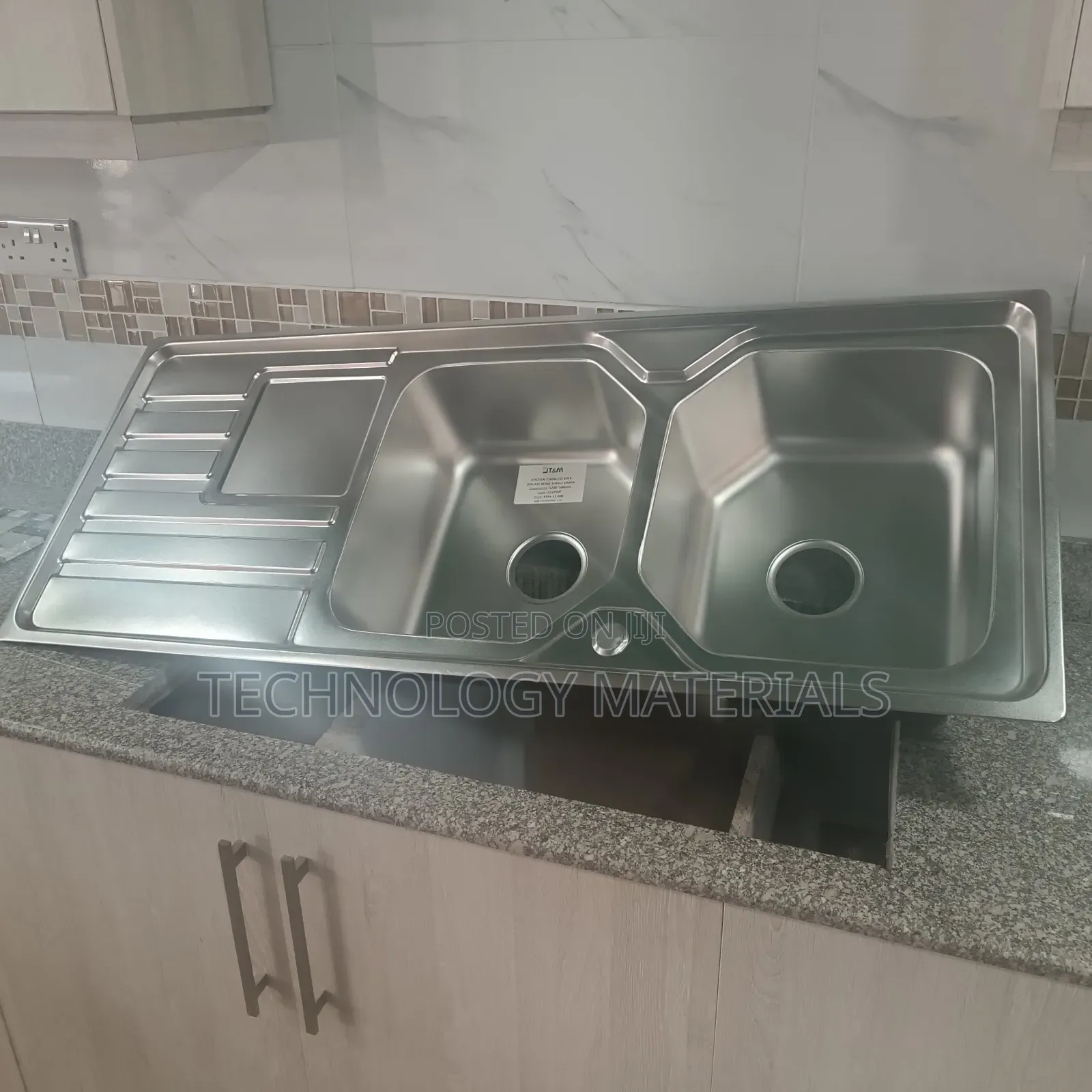 Kitchen Stainless Steel Double Bowl Single Drain Sink