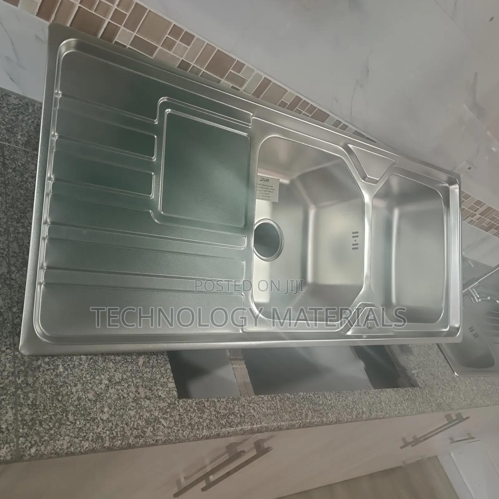 Kitchen Stainless Steel Double Bowl Single Drain Sink