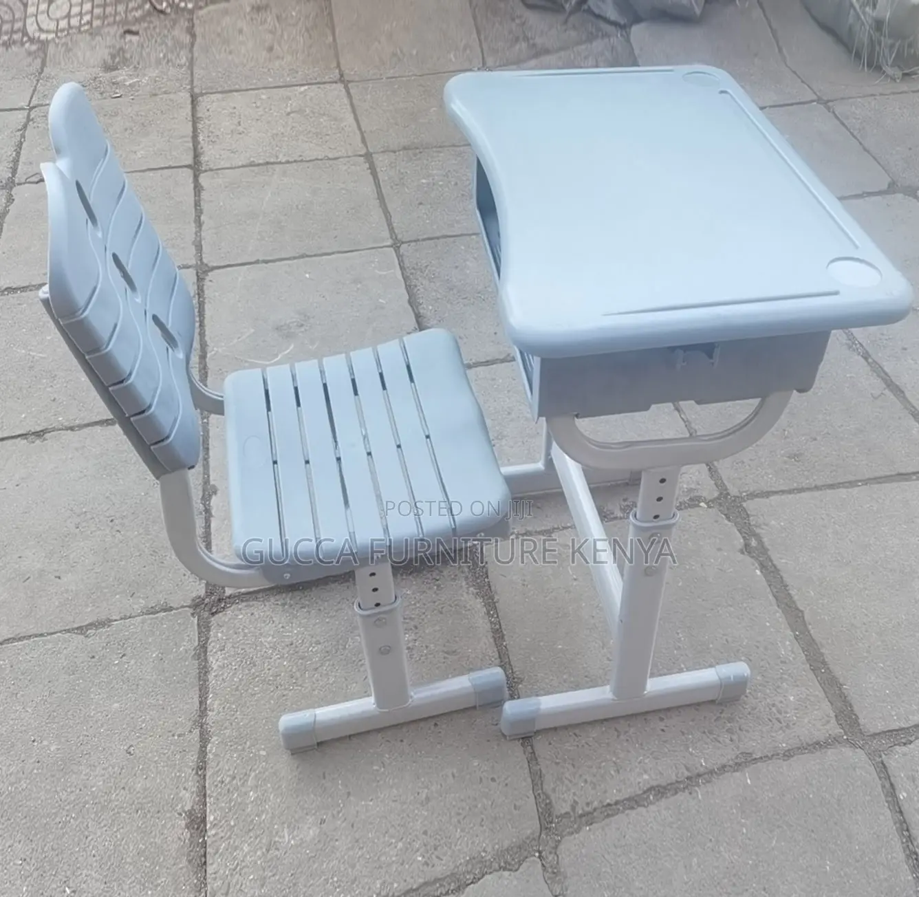 Kids Furniture: Student Lifting Plastic Steel Desk and Chair