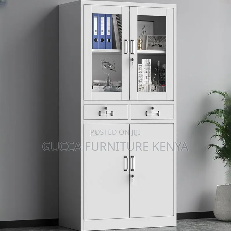 Cabinets: Office 2-Door Steel Vertical Cabinet With Storage