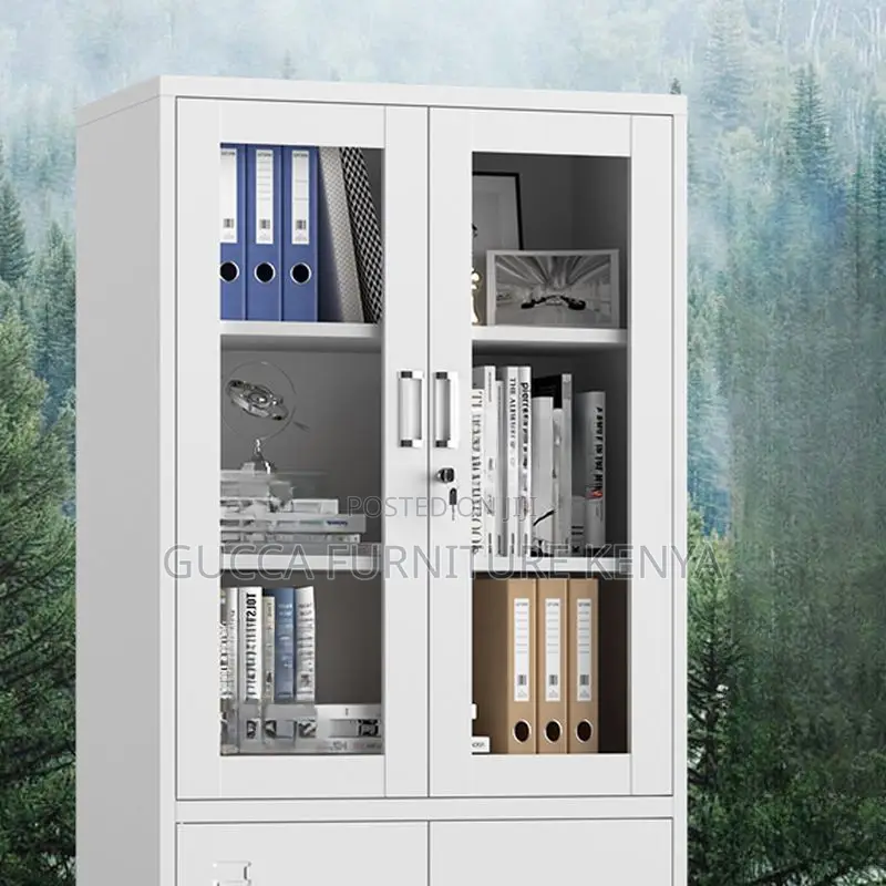 Cabinets: Office 2-Door Steel Vertical Cabinet With Storage