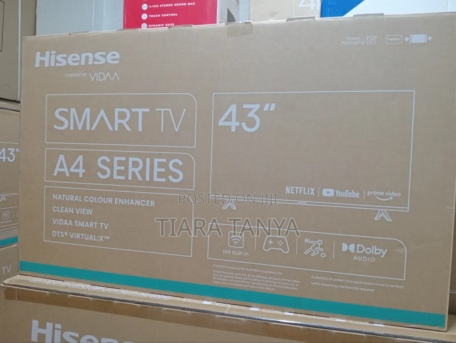 Hisense 43"A4 Series Frameless Smart Tv,Bluetooth,