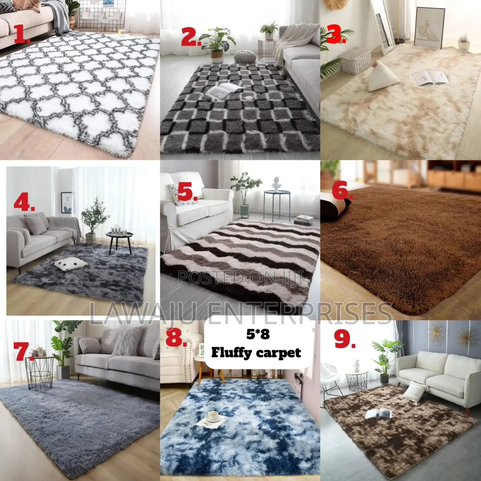 5*8 Fluffy Patched Carpet