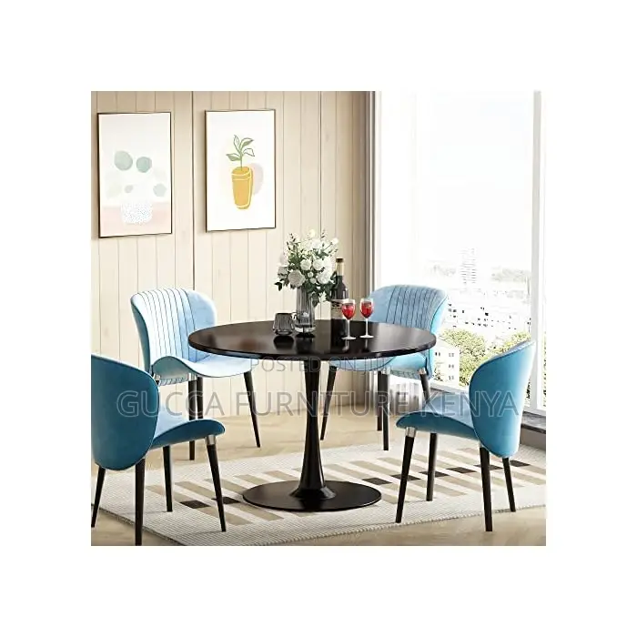 Dining Tables: Pedestal Modern Round Dining Table