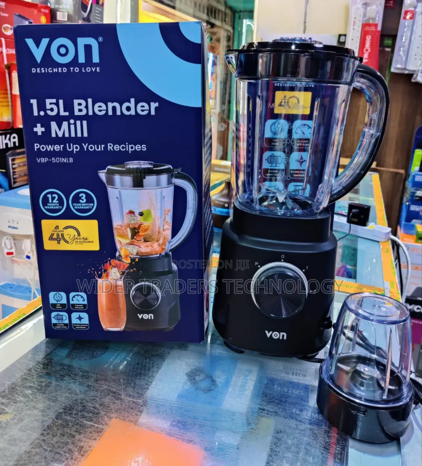 *Von 2 in 1 Blender 500W