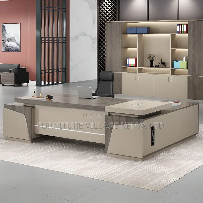 Office Desk: 1.8 Meter L-Shaped Executive Office Desk