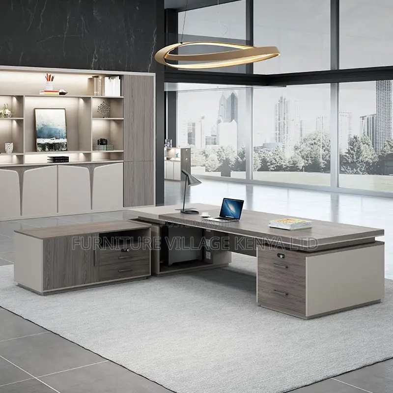 Office Desk: 1.8 Meter L-Shaped Executive Office Desk