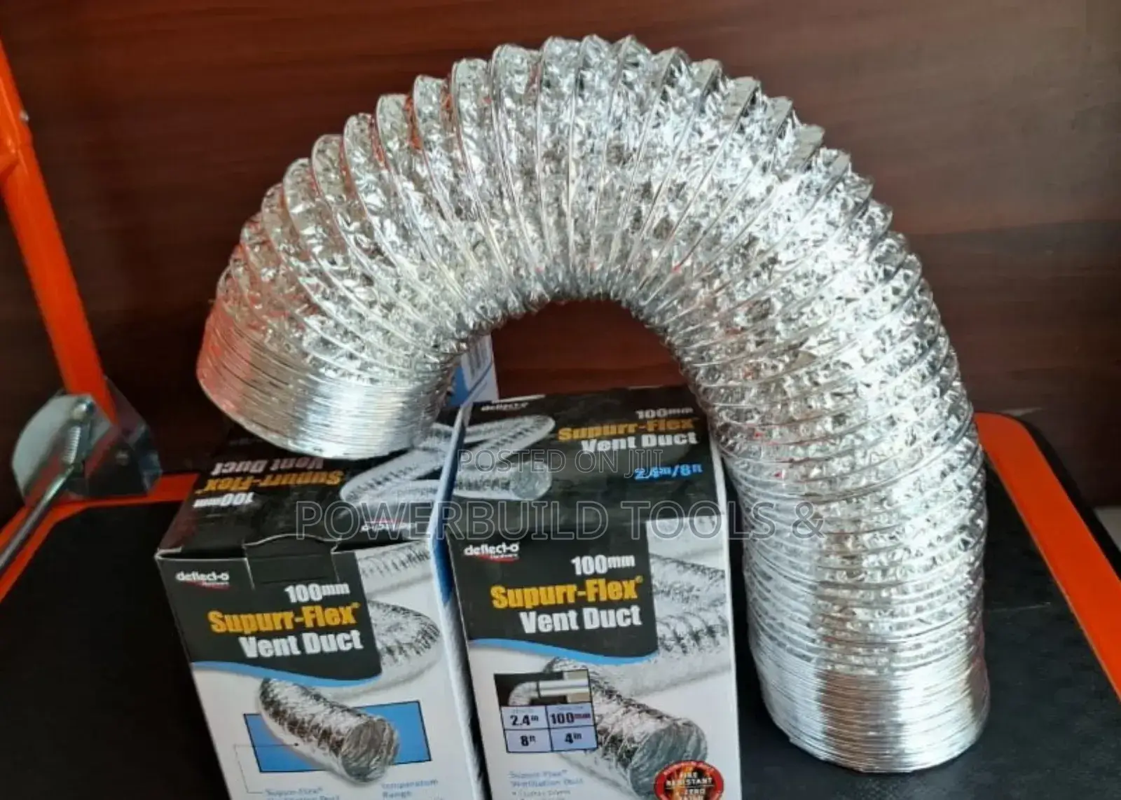 Aluminium Flexible Duct 100mm by 2.4metrs