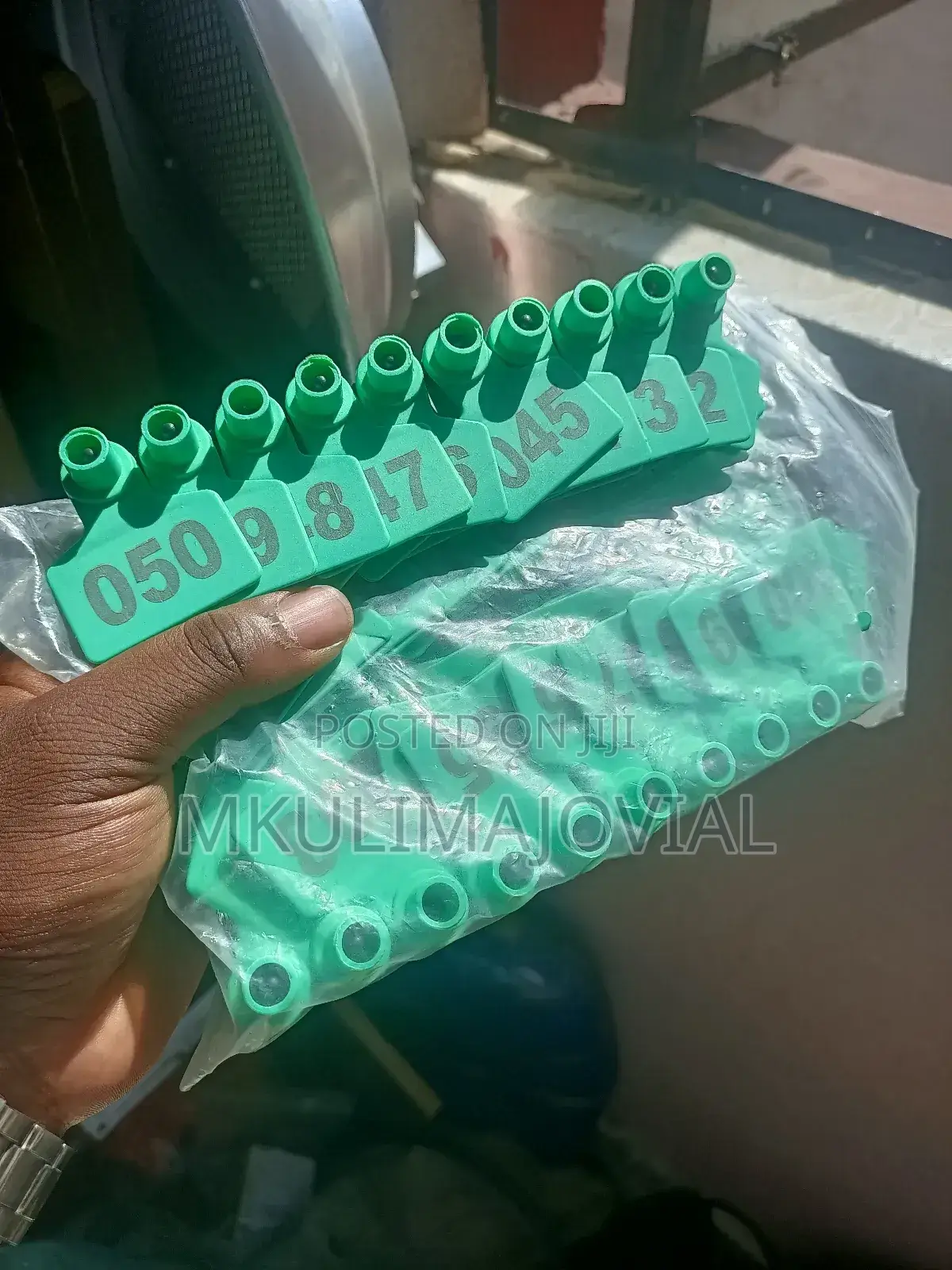 Green Goats Numbered (1-100) Ear Tags