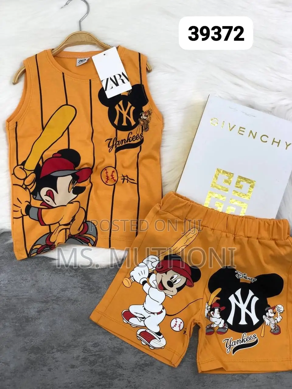 Mustard 2 Piece Shorts Set for Boys 2-8 Years
