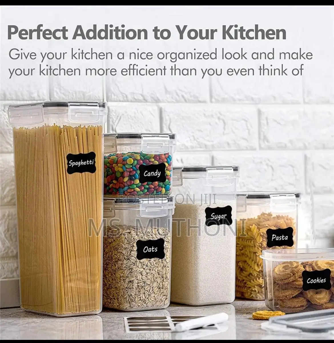 Eight Pieces (8 Pcs)Food/Pantry Storage Containers*
