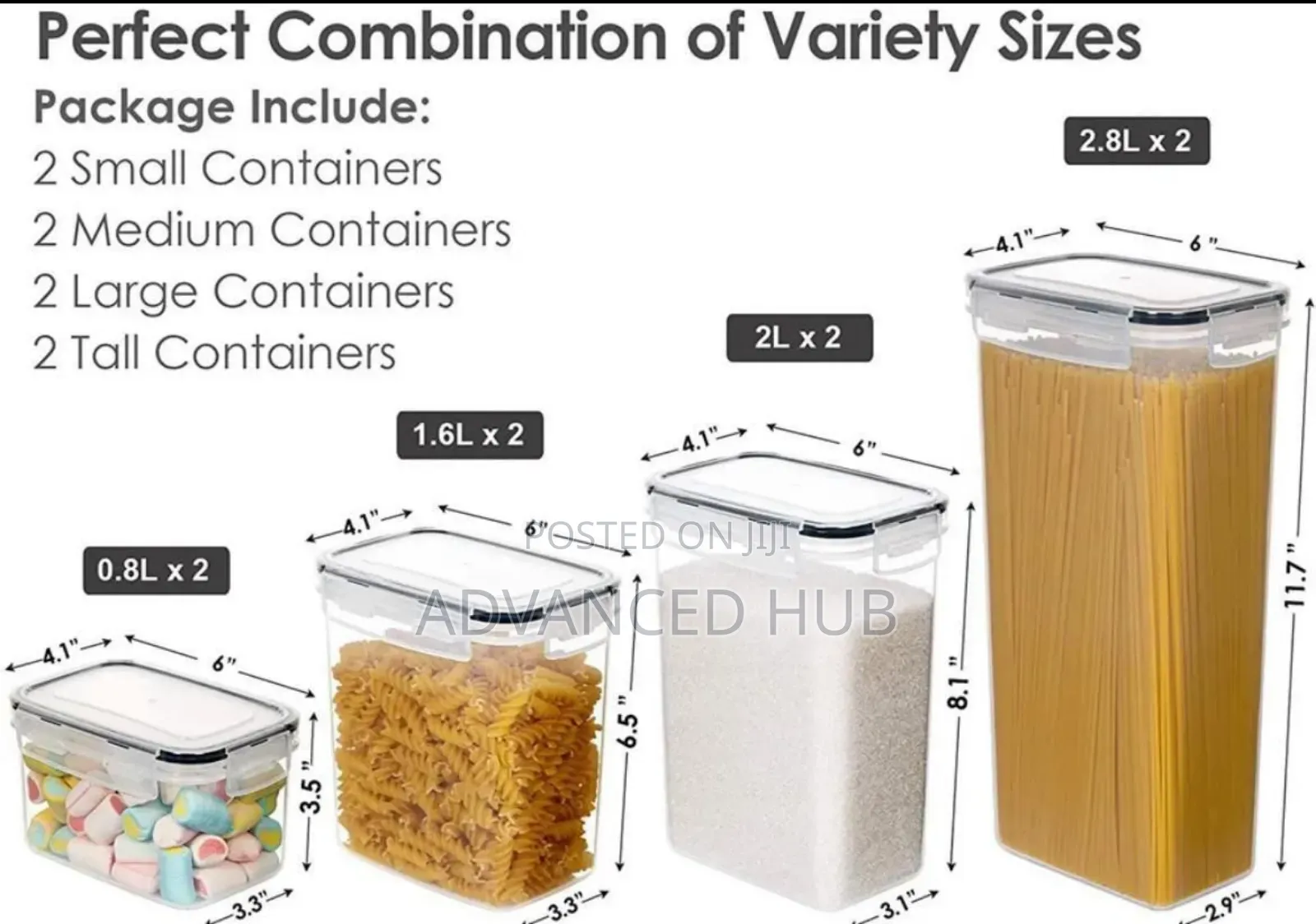 8pcs Food /Pantry Storage Containers