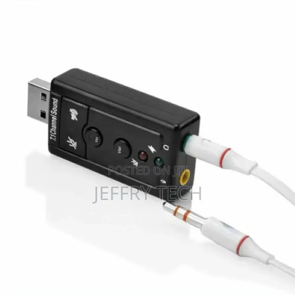 USB 2.0 External 7.1 Channel 3D Virtual Sound Card Mic Adapt