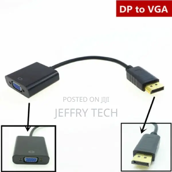 Display Port DP to VGA Adapter Cable Cord 1080P for Laptop D