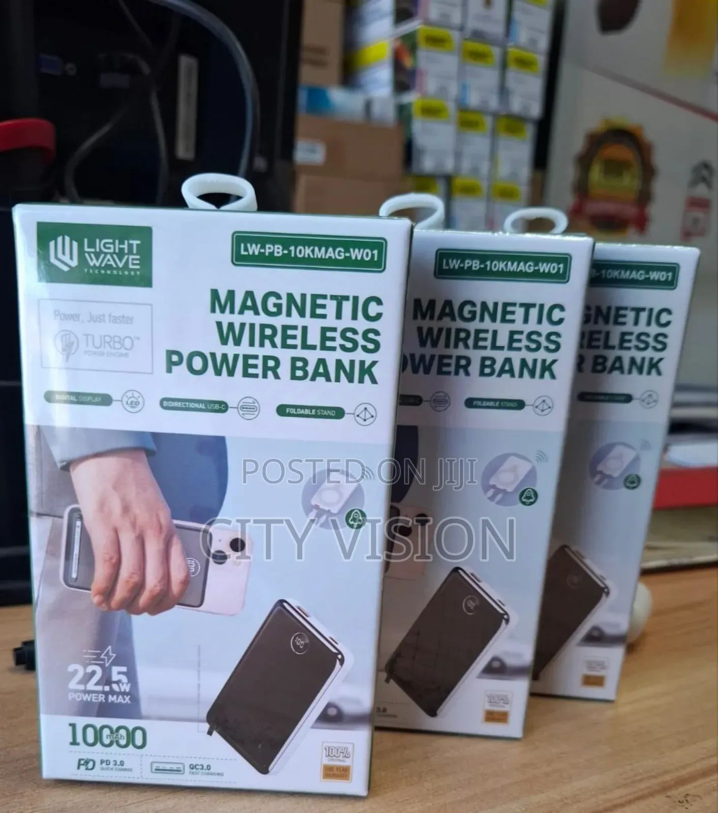 Light Wave Magnetic Wireless Powerbank 10000mah 22.5 W