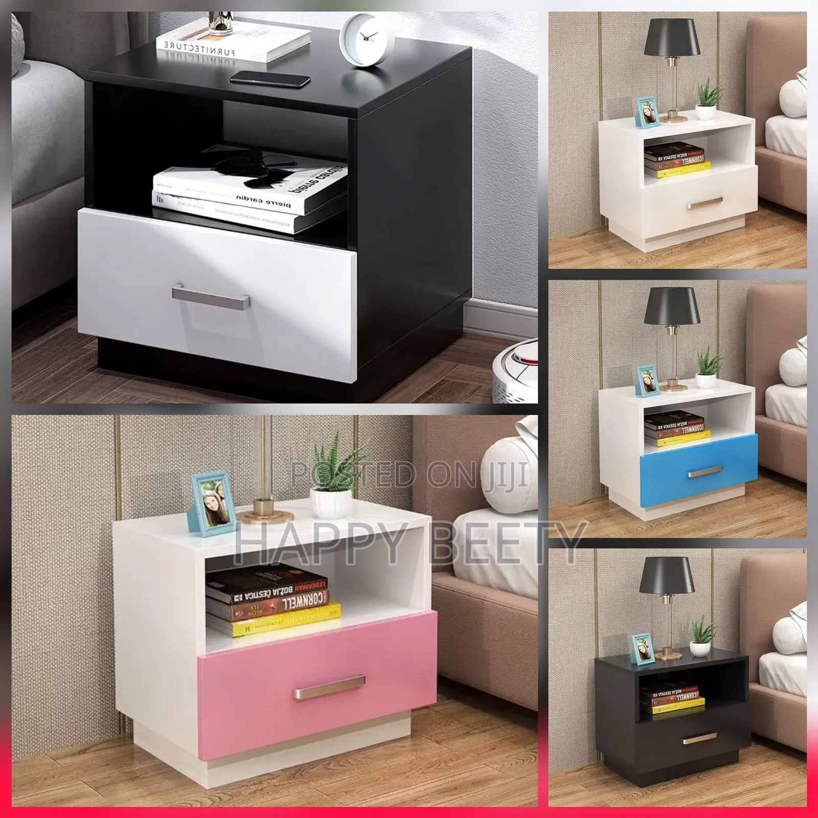 Minimalist Wooden Bedside Cabinet With a Drawer