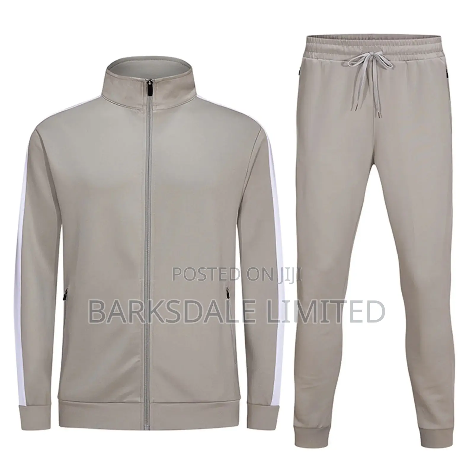 Grey Tracksuit Sports Jacket Trouser Track Jogging Jump Suit