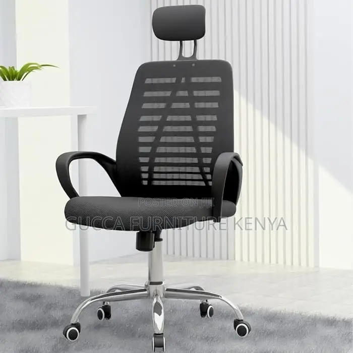 Office Chairs: Ergonomic Headrest Mesh Task High Back Chair