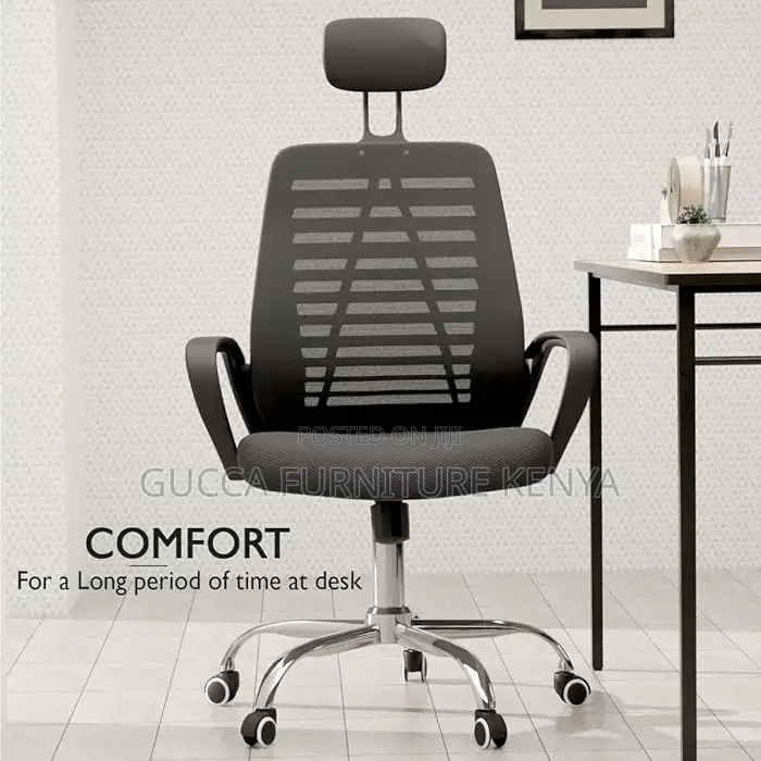 Office Chairs: Ergonomic Headrest Mesh Task High Back Chair