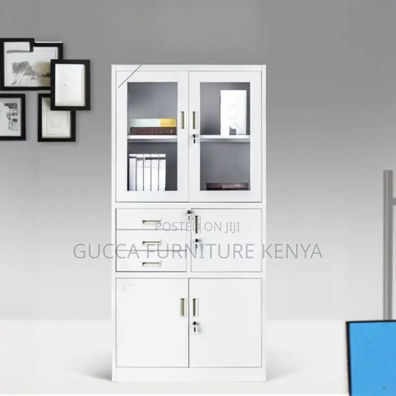 Cabinets: Dove Gray Alloy Office Storage Cabinet With Safe