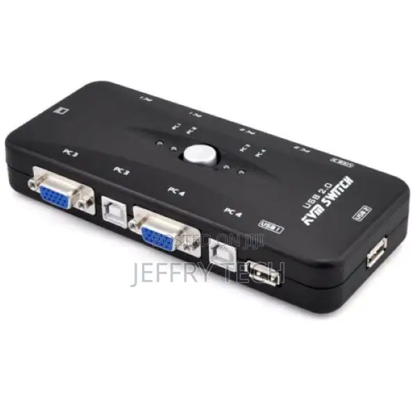 USB 2.0 KVM Switch 4 Port for Mouse Keyboard HUB VGA Monitor