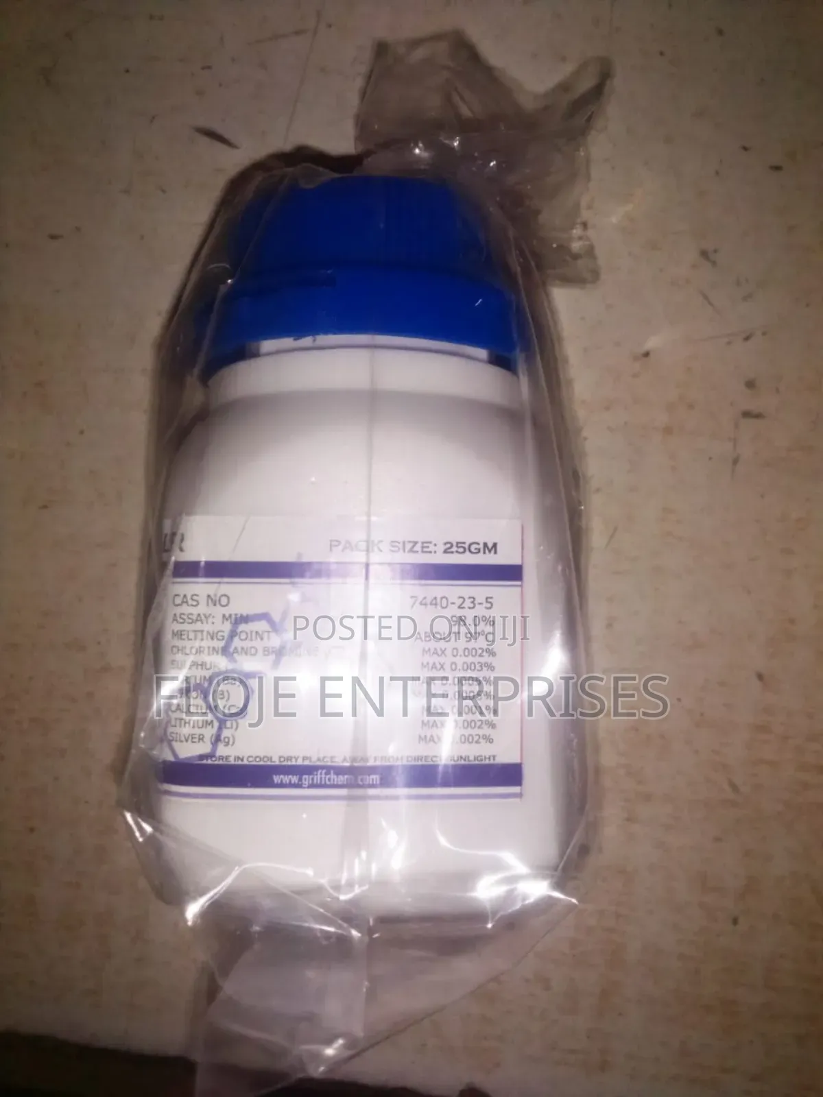 Sodium Metal 25G Griffchem