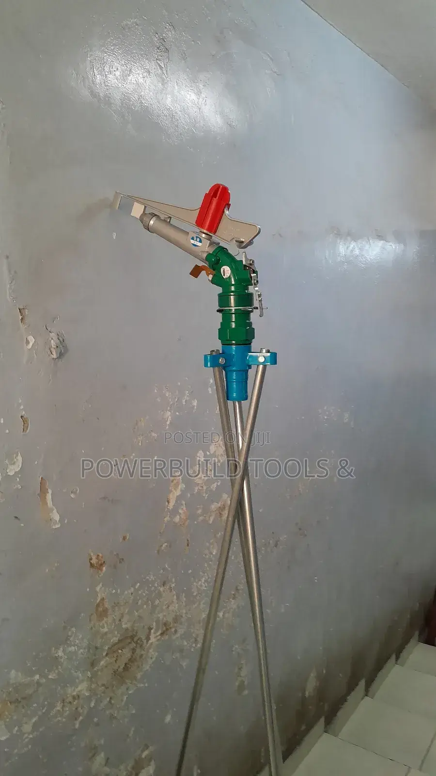 Tripod Sprinkler Stand Metallic 2 Inch